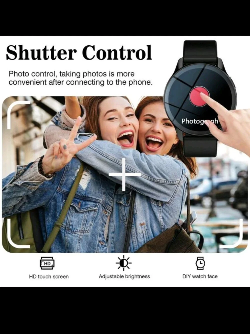Black Smartwatch with Fitness Tracking - Unbranded